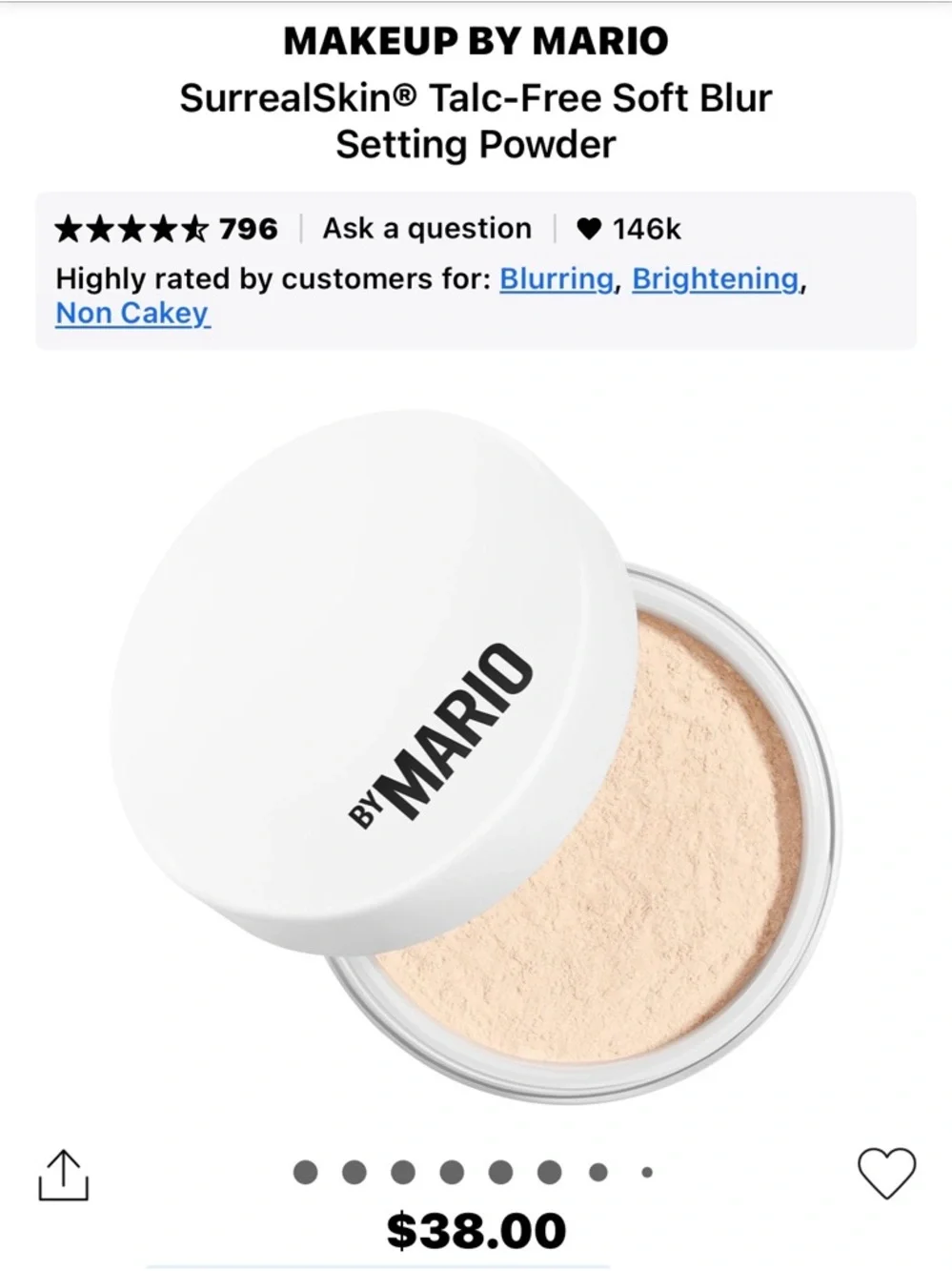 Makeup By Mario SurrealSkin Soft Blur Setting Powder – 2 Neutral Light - Picture 1 of 8